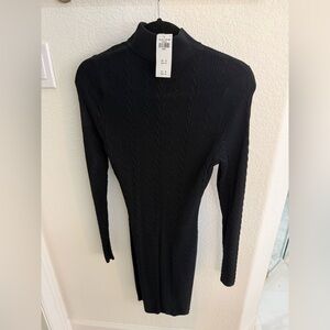 Abercrombie & Fitch Black Turtleneck Sweater Dress